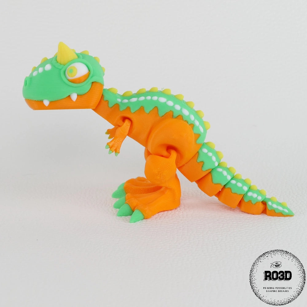 Dinozaur 3D Carnotaurus - vedere completă figurină premium realistă