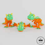 Dinozaur Carnotaurus - detaliu coarne și cap sculptate realist