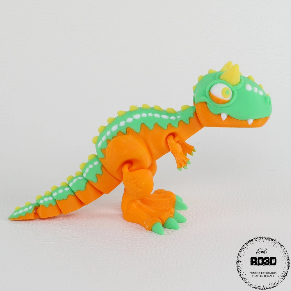 Carnotaurus 3D - vedere laterală design prehistoric epic