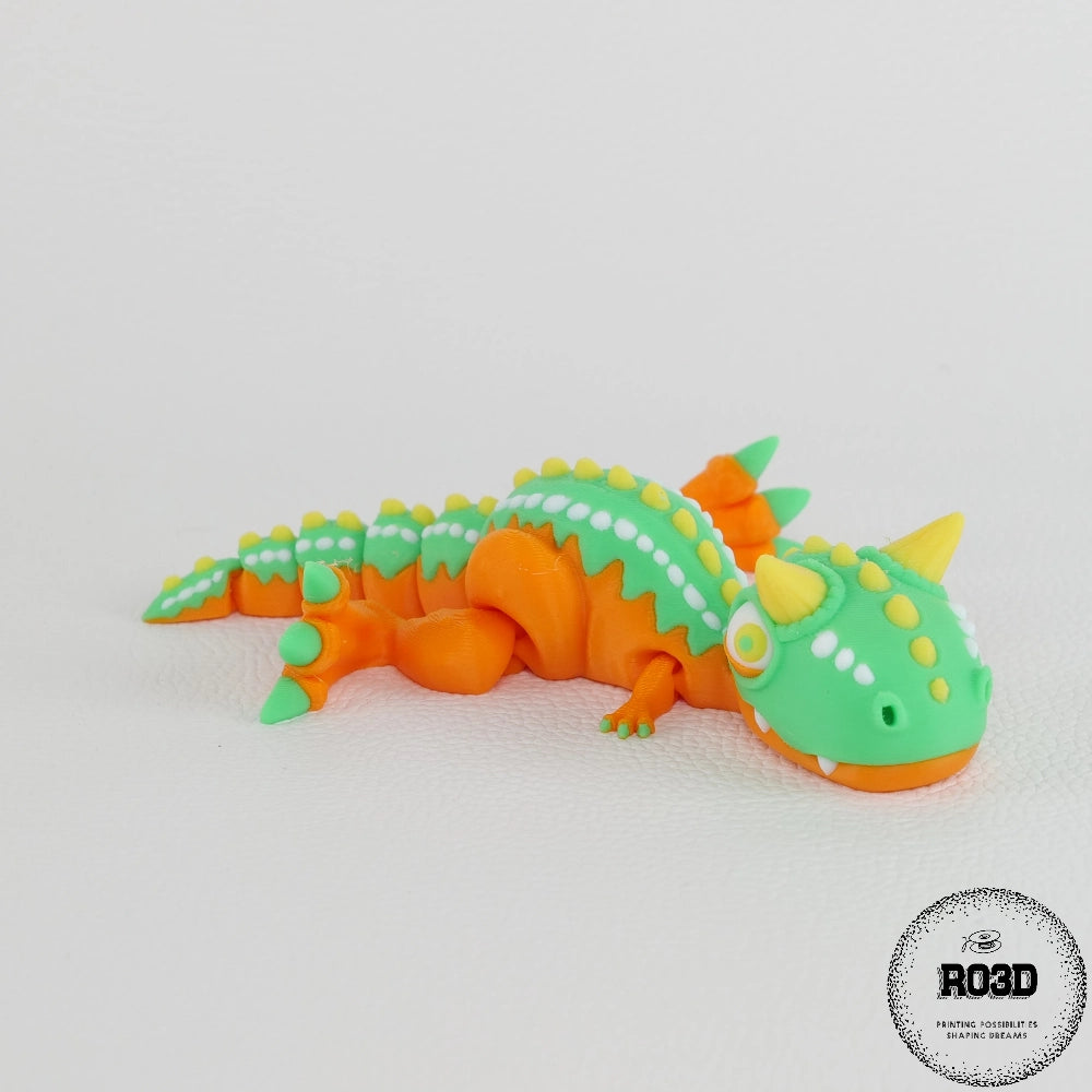 Dinozaur Carnotaurus 3D - poziție atac design dramatic