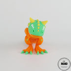 Dinozaur Carnotaurus - detaliu corp musculos și textură piele