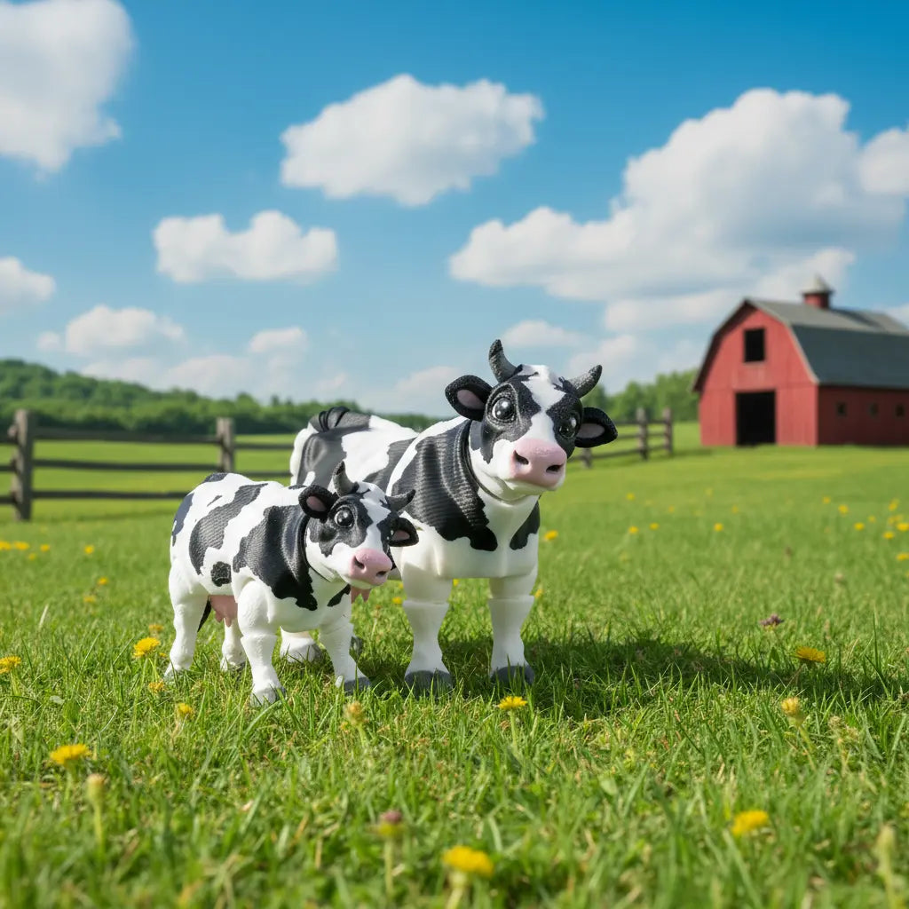 Dairy Cow vacă decorativă 3D - imagine principală design modern cu detalii realiste
