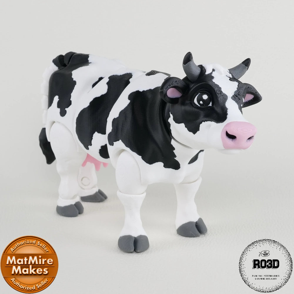 Dairy Cow figurină 3D - vedere laterală profil dreapta