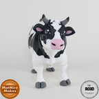 Dairy Cow figurină 3D - vedere principală vacă decorativă design modern