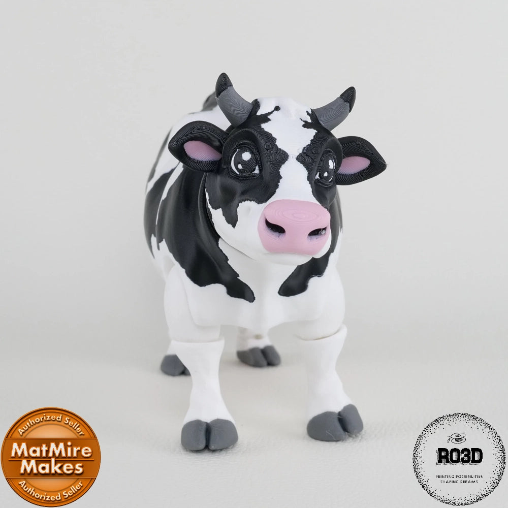 Dairy Cow figurină 3D - vedere principală vacă decorativă design modern