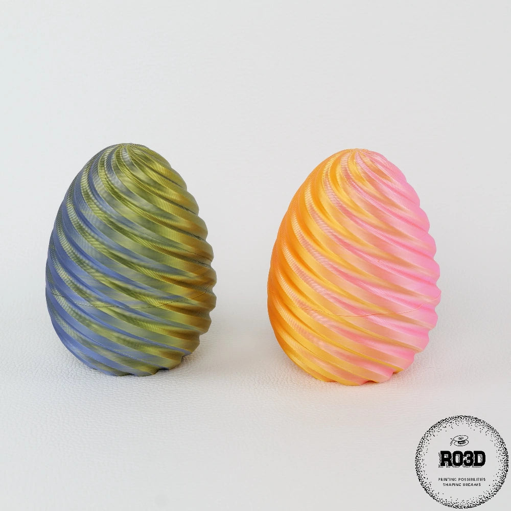 Spiral Egg ou decorativ 3D - design geometric spiral sculptată