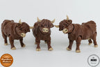 Highland Cow figurină 3D - vedere de sus perspectivă completă