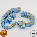 Robo Rattler șarpe robot 3D - detaliu cap și senzori sci-fi