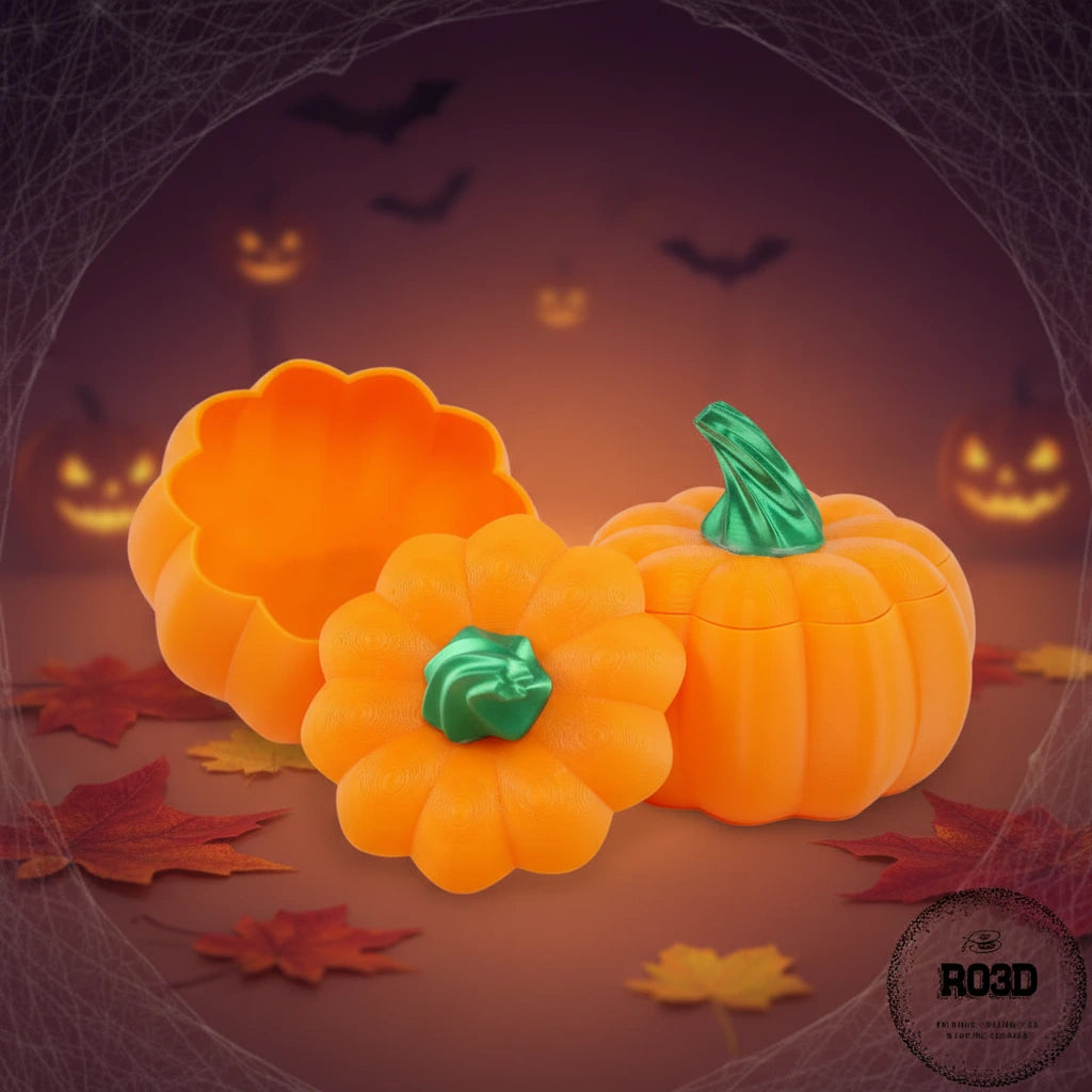Pumpkin Bowl bol dovleac 3D - imagine principală design Halloween decorativ cu textură sculptată și codiță verde
