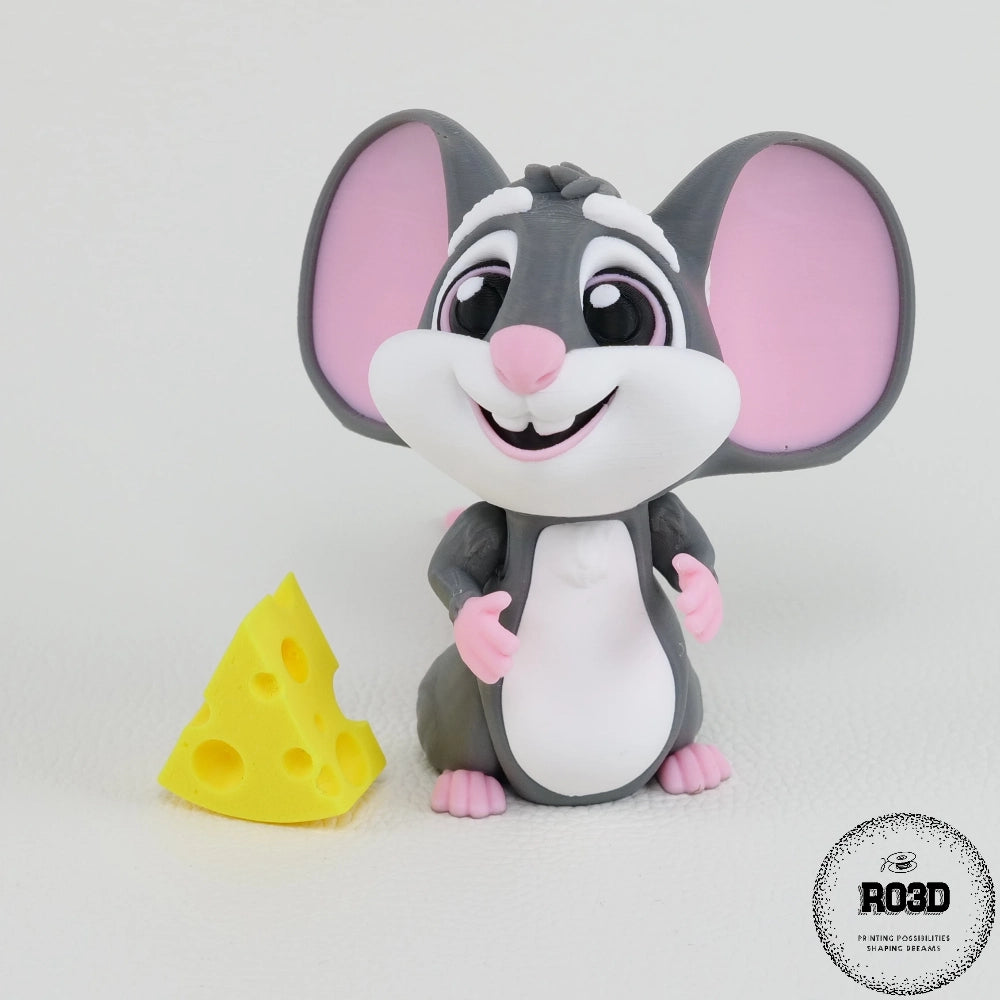 Mouse șoricel figurină 3D - vedere unghi 45 grade context
