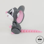 Mouse șoricel figurină 3D - detaliu picioare și bază stabilitate