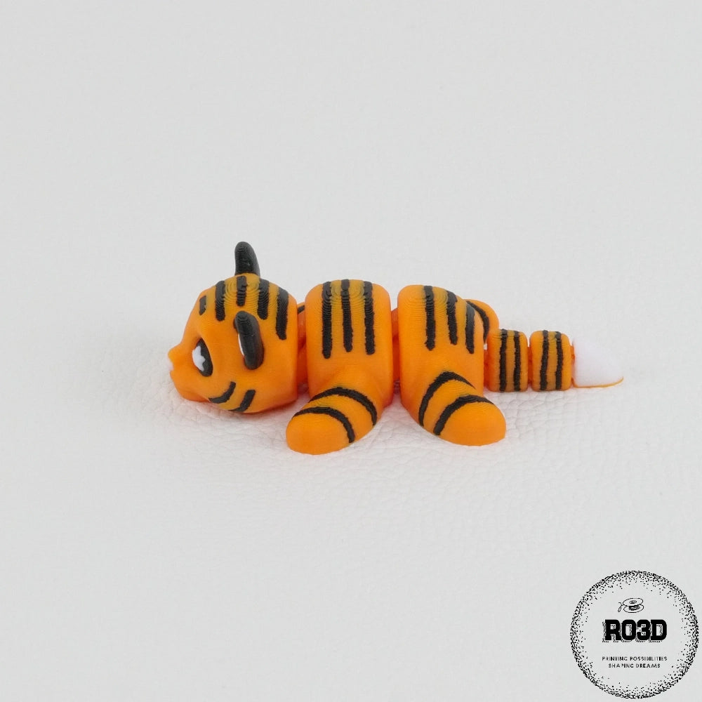 Flexi Tiger tigru articulat 3D - detaliu textură dungată premium