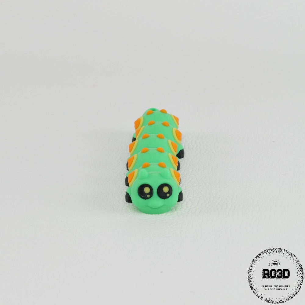 Caterpillar flexi - variantă galben strălucitor design vesel