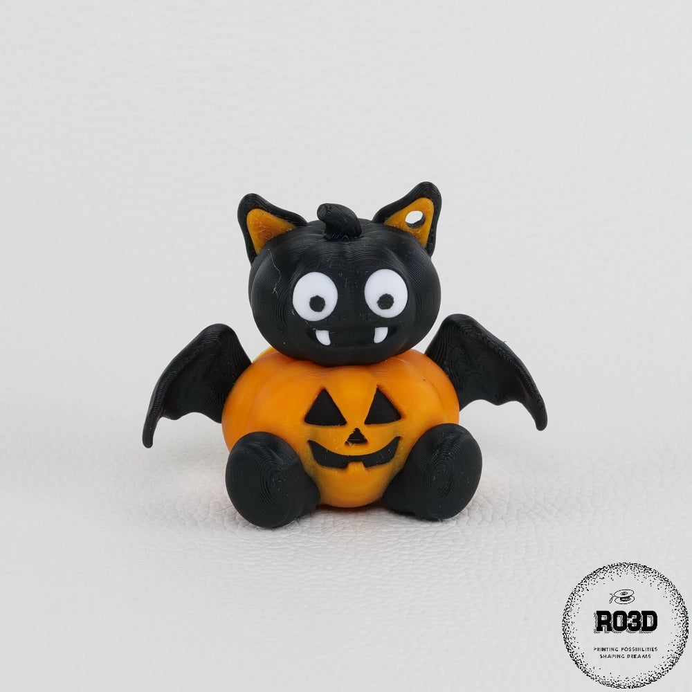 Pumpkin Bat - Liliac Dovleac Articulat 3D Halloween cu Breloc