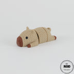Breloc Capybara 3D - detaliu textură knitted și corp segmentat