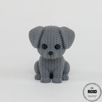 Knitted Dog câine tricotat 3D - vedere frontală cap adorabil