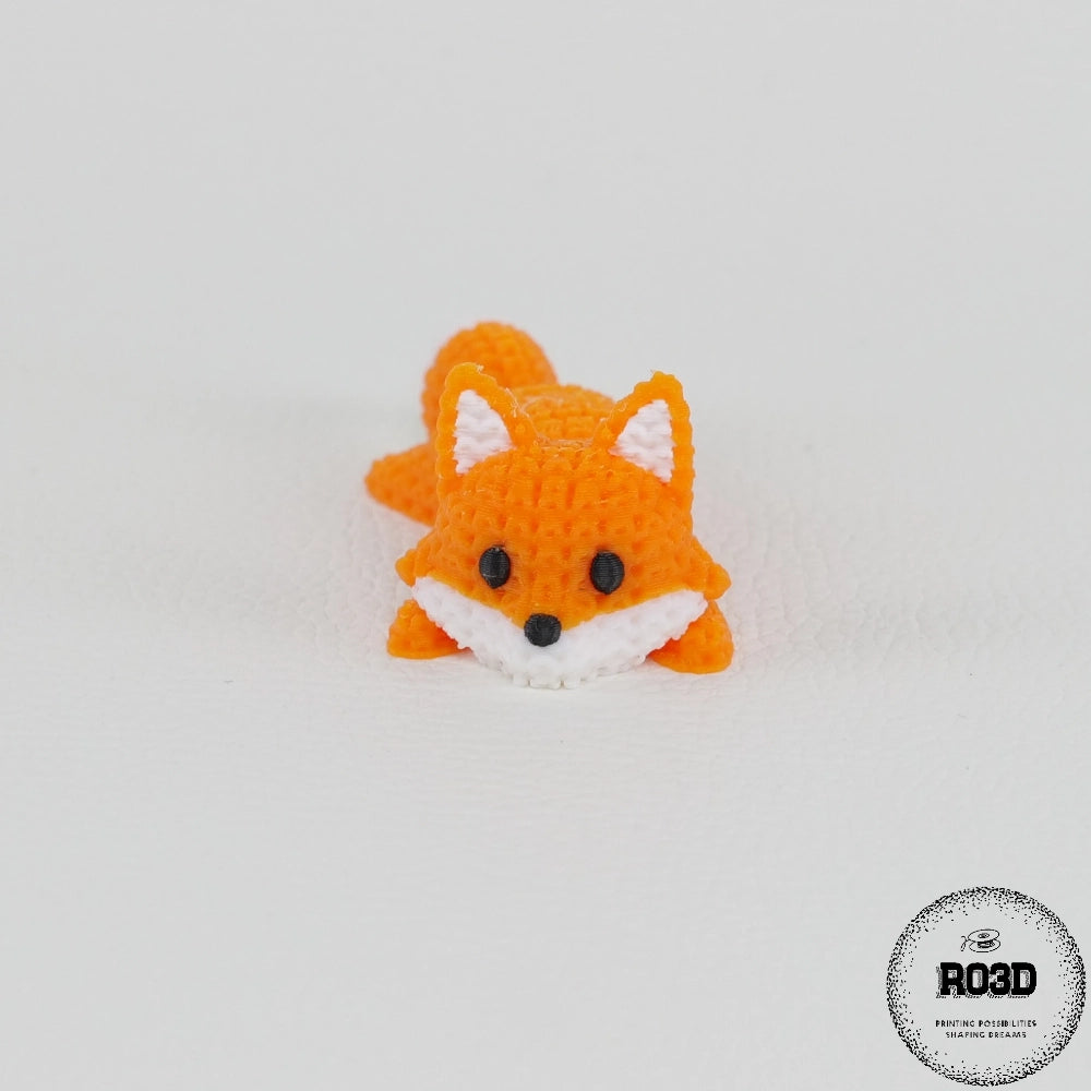 Knitted Articulated Fox vulpe articulată tricotată 3D - detaliu articulații
