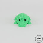 Knitted Articulated Crocodile crocodil articulat tricotat 3D - vedere frontală