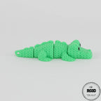 Knitted Articulated Crocodile crocodil articulat tricotat 3D - detaliu textură