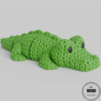 Knitted Articulated Crocodile crocodil articulat tricotat 3D - vedere completă extins