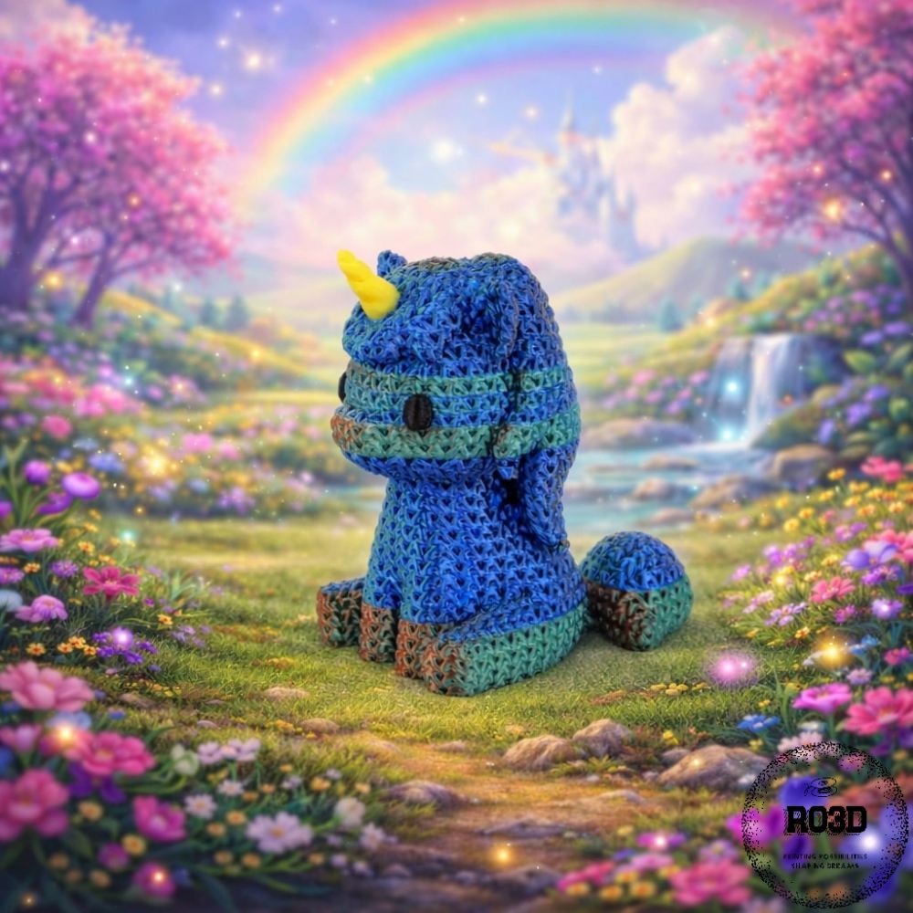 Knitted Unicorn unicorn tricotat 3D - vedere principală Zorro style