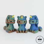 Knitted Unicorn unicorn tricotat 3D - vedere completă proporții