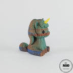 Knitted Unicorn unicorn tricotat 3D - detaliu corn și mască