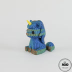 Knitted Unicorn unicorn tricotat 3D - vedere spate coadă