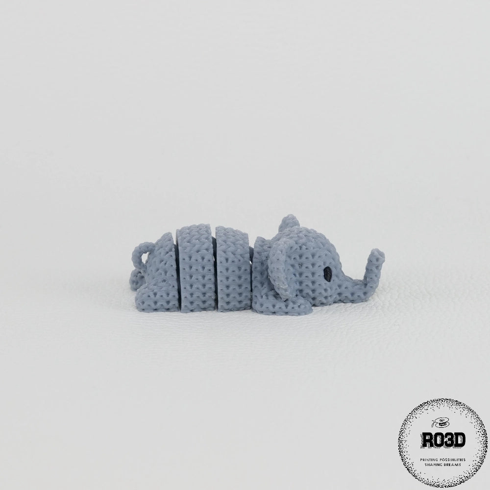 Knitted Articulated Elephant elefant articulat tricotat 3D - vedere articulații