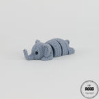 Knitted Articulated Elephant elefant articulat tricotat 3D - detaliu textură cozy