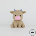 Knitted Cow 3D - detalii ochi expresivi și botic