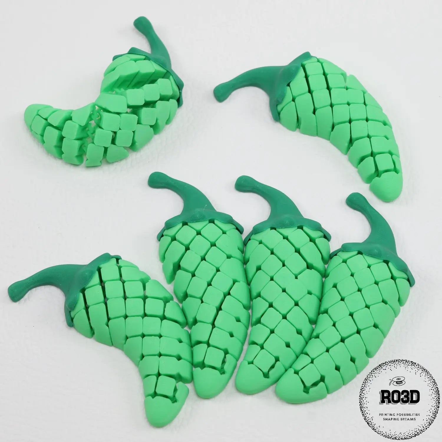 Flexi Vegetables Jalapeno Peppers Green - ardei iute verde articulat 3D