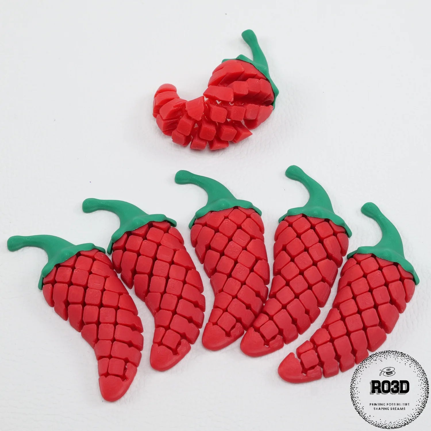 Flexi Vegetables Jalapeno Peppers Red - ardei iute roșu articulat 3D