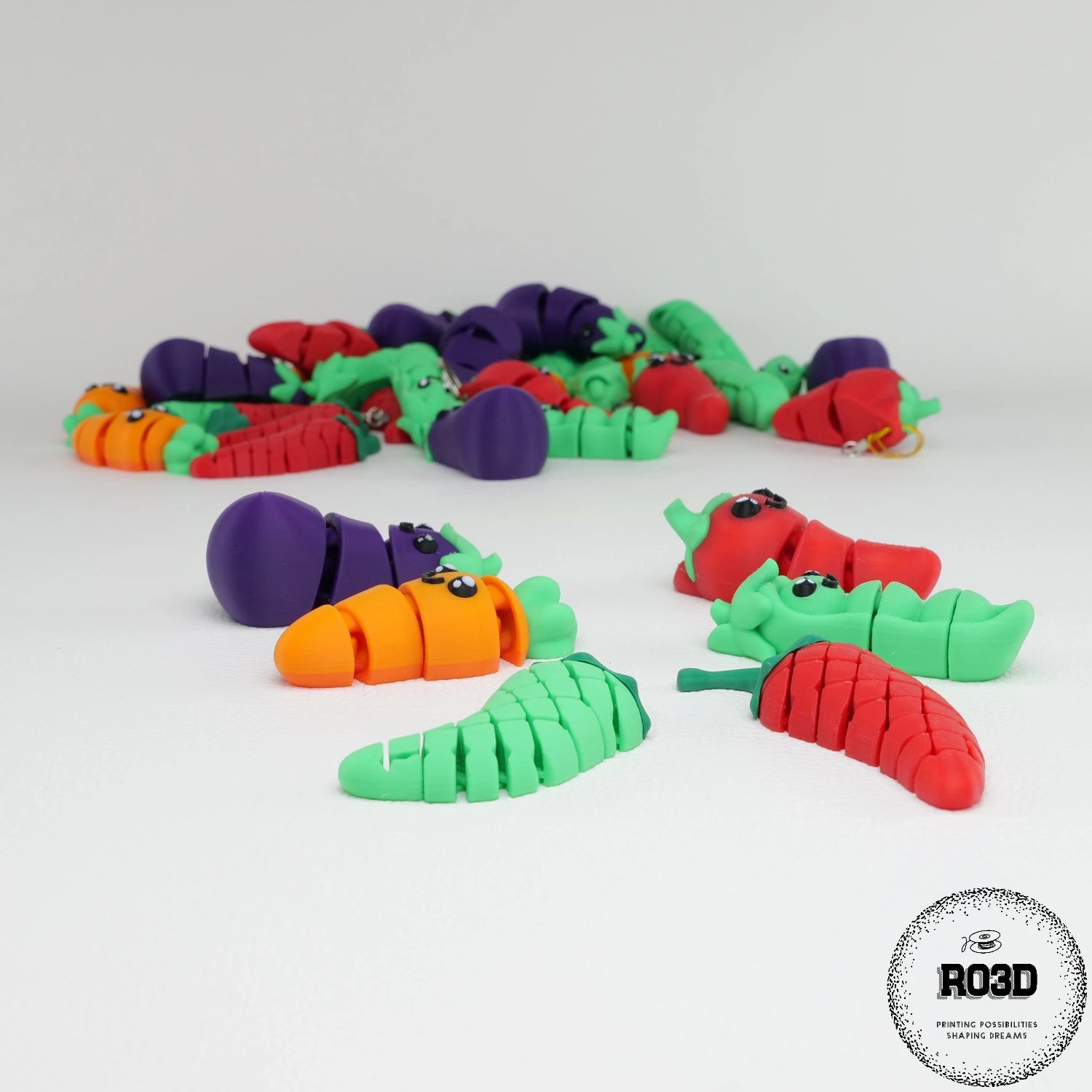 Flexi Vegetables legume articulate 3D - prezentare caracteristici flexibile