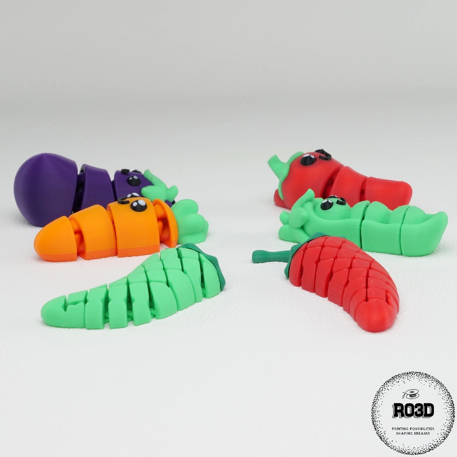 Flexi Vegetables legume articulate 3D - detaliu calitate imprimare