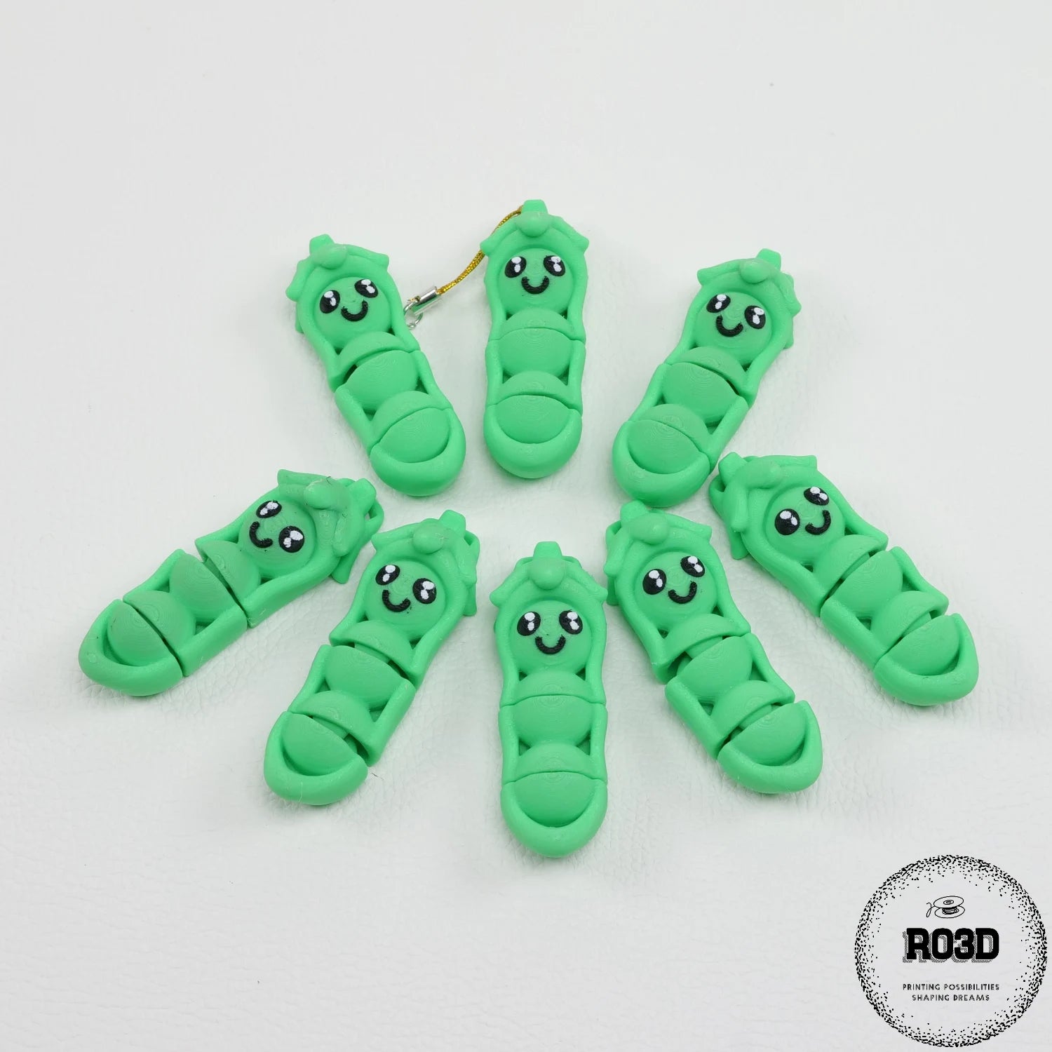 Flexi Vegetables Pea Pod - păstaie mazăre articulată 3D verde