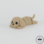 Detaliu textură knitted câine articulat printat 3D - aspect tricotaj manual