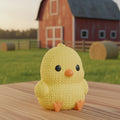 Pui croșetat printat 3D - figurină decorativă Knitted Chick pentru Paște