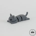 Detaliu textură knitted pisică articulată printată 3D - aspect tricotaj manual