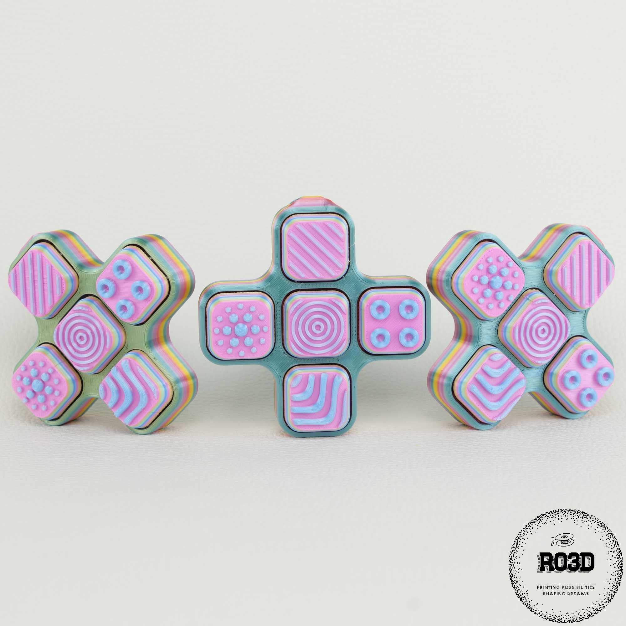 Fidget Jazzy Clickers - detaliu butoane și textură premium