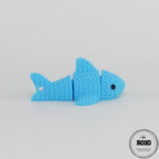 Knitted Flexi Shark 3D detaliu aripioare și articulații - fidget toy premium