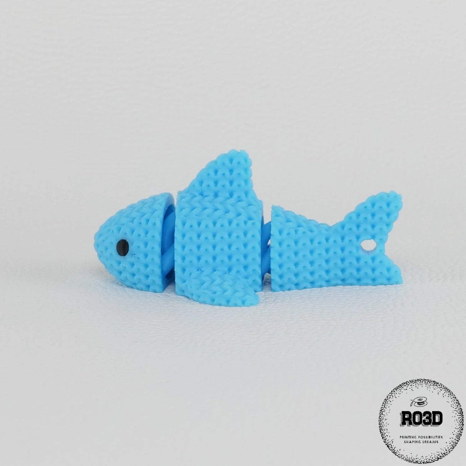 Rechin articulat 3D textură croșetată detaliu corp