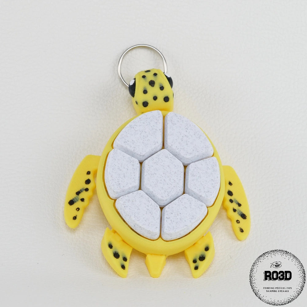 Sea Turtle 3D Clicker - variantă culoare banana. vedere de sus