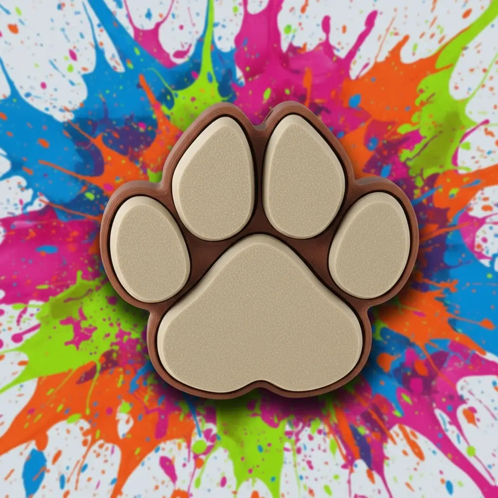 Breloc Clicky Dog Paw cu mecanism click - lăbuță de câine fidget toy