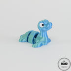 Flexi Lochness Monster - detaliu articulații mobile, creatură mitică printată 3D din România