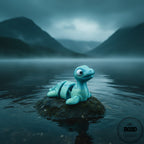 Flexi Lochness Monster articulat 3D - variantă colorată, figură premium printată 3D cu articulații flexibile și finisaj vibrant