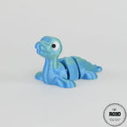 Flexi Lochness Monster articulat 3D - vedere laterală cu articulații flexibile, figură premium printată 3D