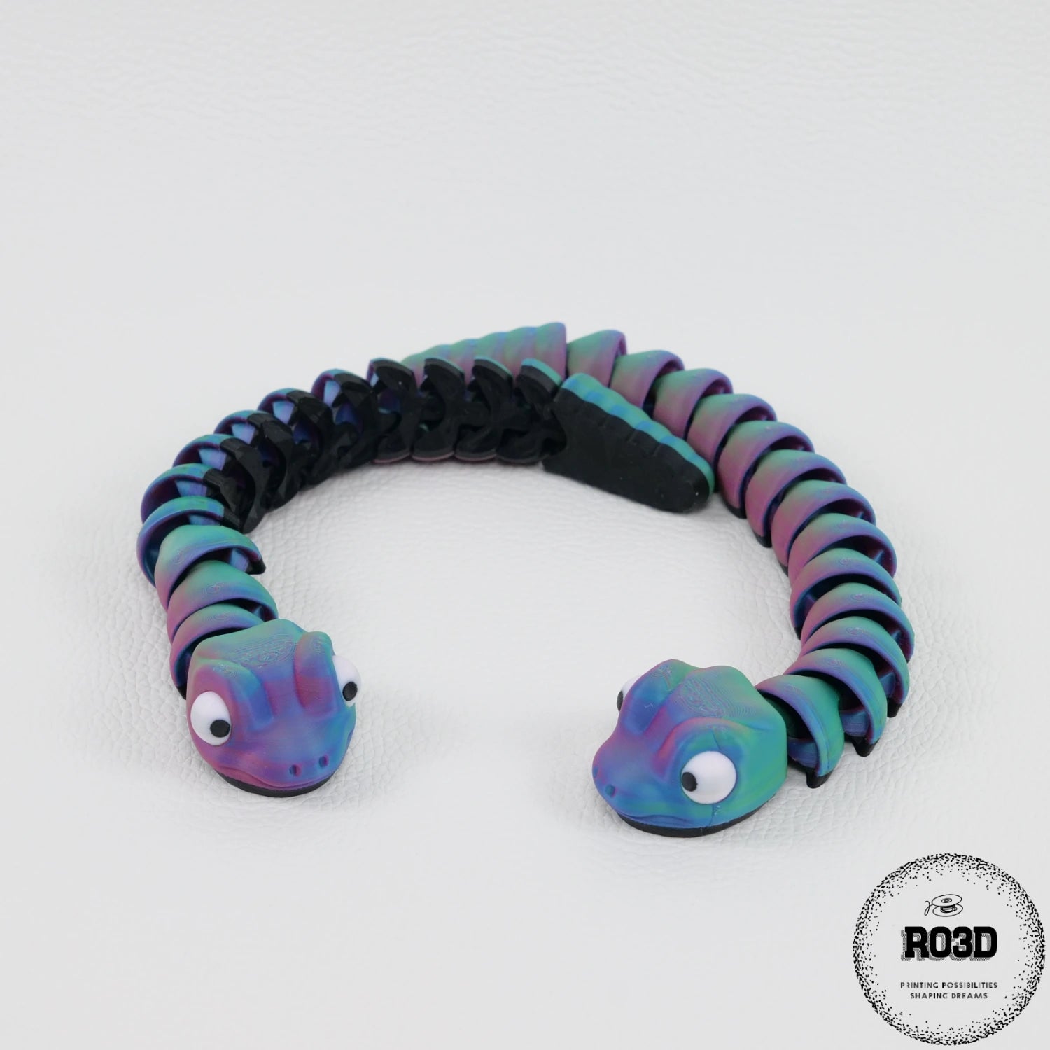 Flexi Baby Snake - poziție curbată spirală, demonstrație flexibilitate articulații, cadou adorabil 3D