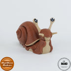 Figură articulată Snail - detaliu segmente flexibile și cochilie, decorațiune premium printată 3D