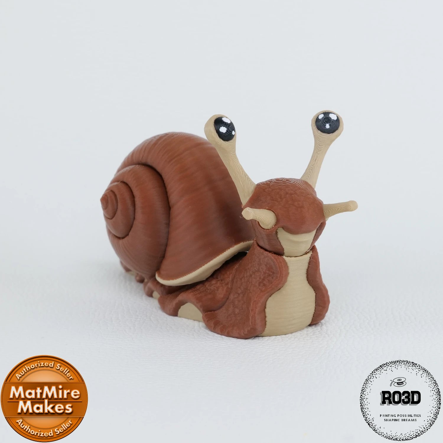 Figură articulată Snail - detaliu segmente flexibile și cochilie, decorațiune premium printată 3D